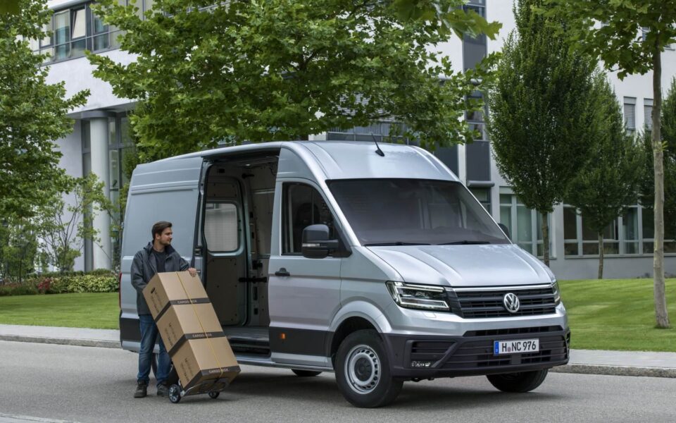 Volkswagen Crafter huren voorzijde exterieur Volkswagen Crafter huren voorzijde exterieur